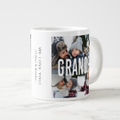 Love You Grandpa Photo Collage Father's Day Giant Coffee Mug (Front Right)