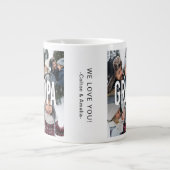 Love You Grandpa Photo Collage Father's Day Giant Coffee Mug (Front)