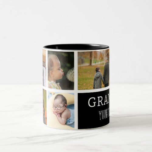 Love You Grandpa  Photo Collage  Text  Two_Tone Two_Tone Coffee Mug