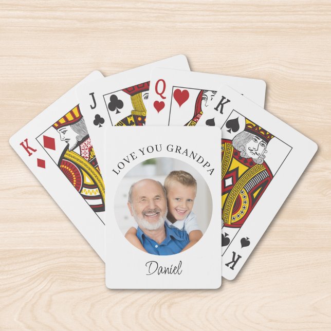Love You Grandpa Photo Poker Cards (Creator Uploaded)