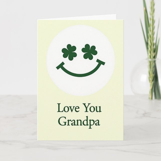 Love You Grandpa Smile Card (Front)