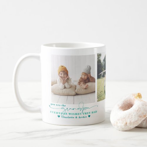 Love You Grandpa  Three Photo Collage Coffee Mug