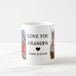 Love You Grandpa | Two Photo Handwritten Text  Coffee Mug<br><div class="desc">Start Grandpa’s day with a warm reminder of your love! This personalized coffee mug features two cherished photos and a sweet handwritten-style “Love You Grandpa” text. A thoughtful gift for Father’s Day,  birthdays,  or just because—it’s a mug full of love and memories.</div>