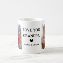 Love You Grandpa | Two Photo Handwritten Text 