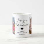 Love You Grandpa | Two Photo Handwritten Text  Coffee Mug<br><div class="desc">Start Grandpa’s day with a warm reminder of your love! This personalized coffee mug features two cherished photos and a sweet handwritten-style “Love You Grandpa” text. A thoughtful gift for Father’s Day,  birthdays,  or just because—it’s a mug full of love and memories.</div>