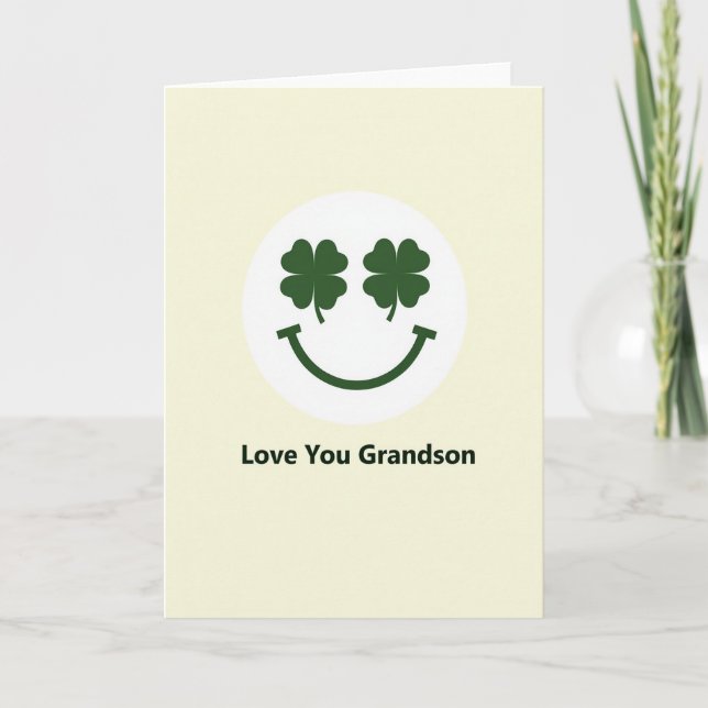 Love You Grandson Good Luck Card (Front)