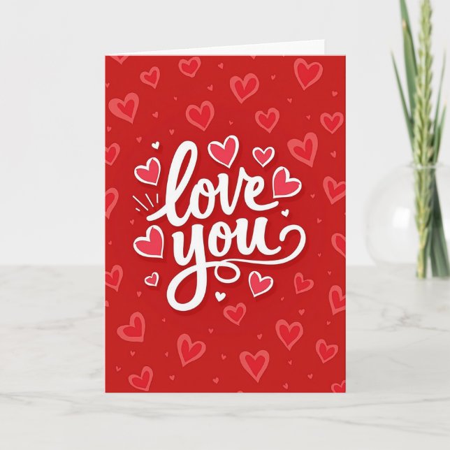 Love You Graphic Art Card (Front)