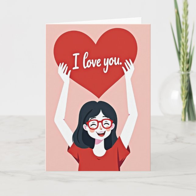 Love You Graphic For Partner Card (Front)