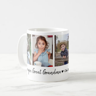 Love You Great Grandma Grandkids 5 Photo Collage Coffee Mug