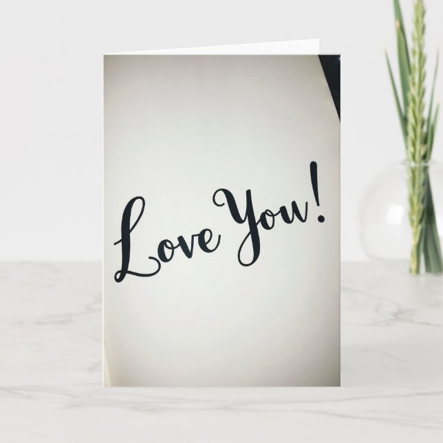 Love You Handwritten Message Card (Front)