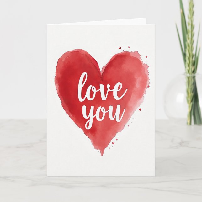 Love You Heartfelt Art Card (Front)