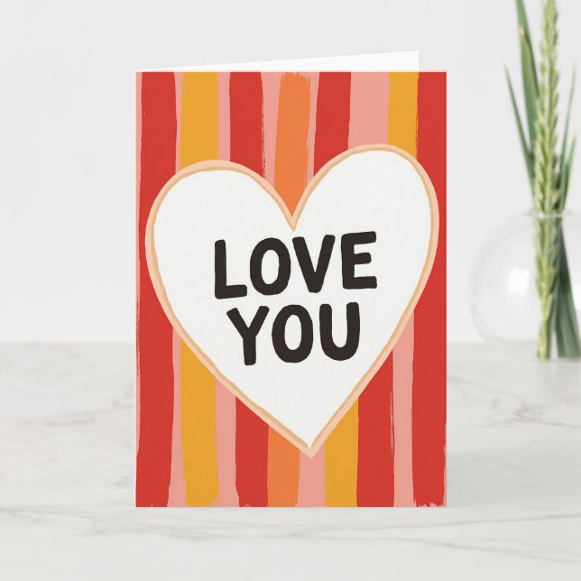 Love You Heartfelt Warmth Card (Front)