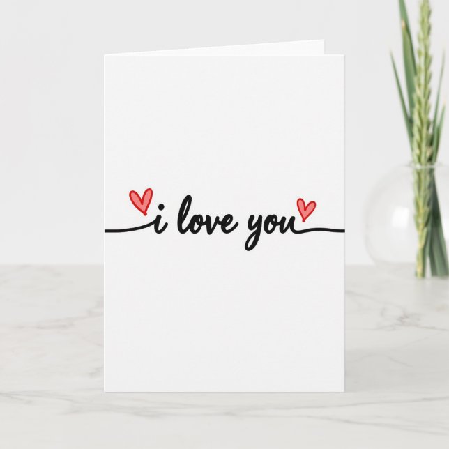 Love You Hearts Card (Front)
