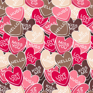Love You Hearts Holiday Postcard