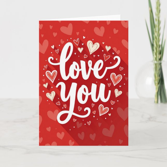 Love You Hearts Special Card (Front)