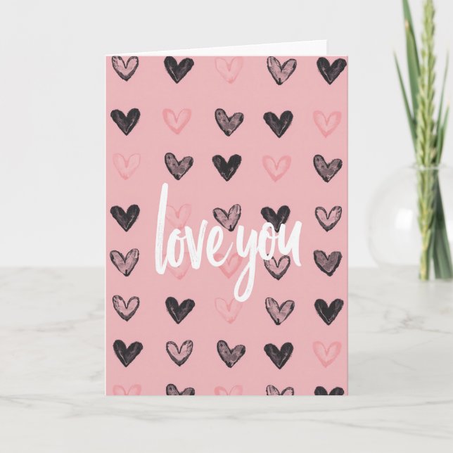 Love You Hearts Sweet Card (Front)