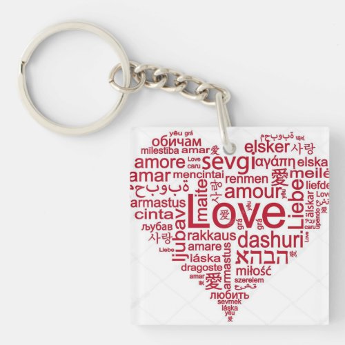 LOVE YOU IN MANY LANGUAGES KEYCHAIN