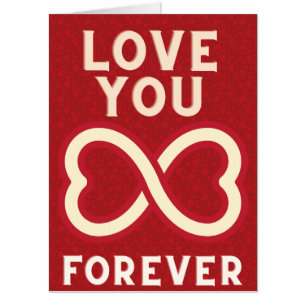 Love You Infinity Custom Photo Giant Valentine Card