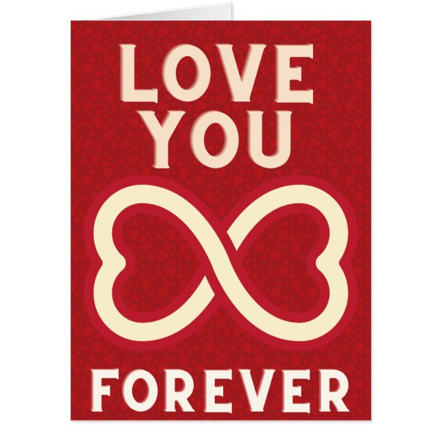 Love You Infinity Custom Photo Giant Valentine Card (Front)
