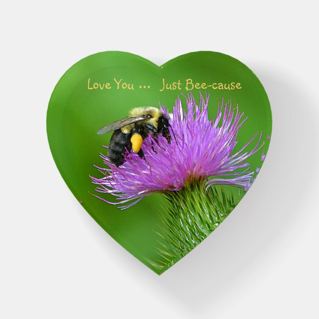Love You Just Bee-cause Paperweight (Front)