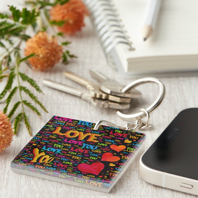 Love You Key Chain (Front Right)