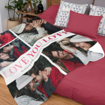 Love You Lots 5 Photo Fleece Blanket