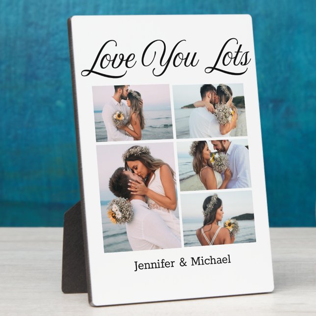 love you lots,5 photos collage valentines day chic plaque (Creator Uploaded)