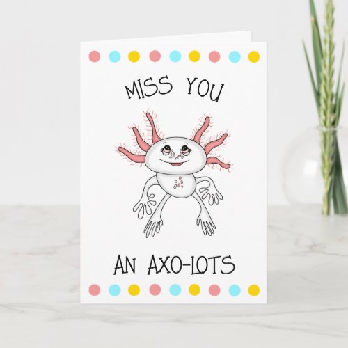 Love You Lots  Axolotl Romantic Flirty  Card