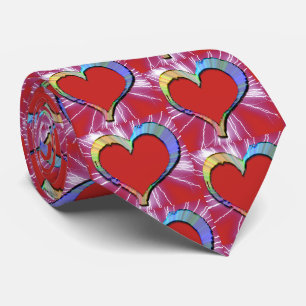 Love You Lots Electric Valentines Day Hearts Neck Tie