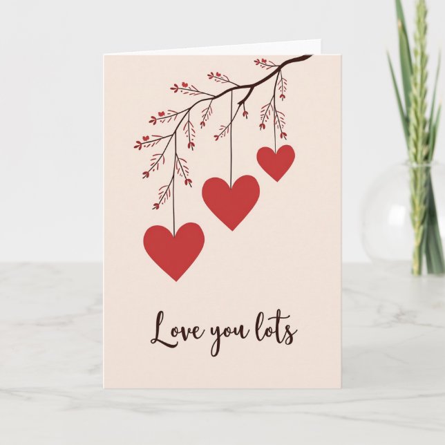 Love You Lots Hearts Card (Front)