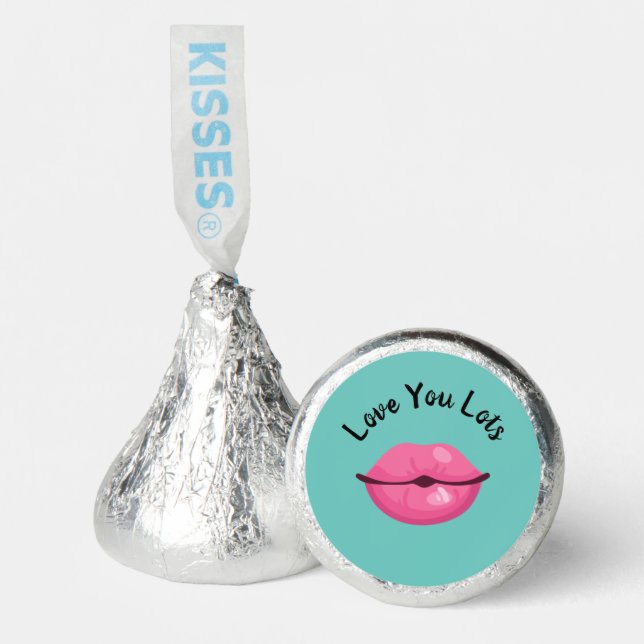 Love You Lots Pink Kissy Lips   Hershey®'s Kisses® (Front)