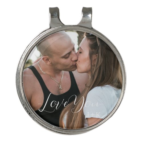 Love you love couple golf hat clip