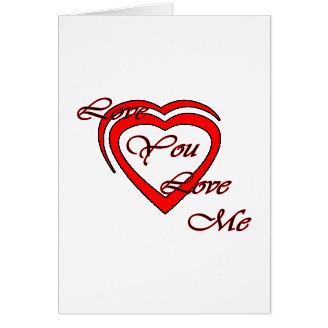 Love You Love Me Red Hearts Red The MUSEUM Zazzle  (Front)