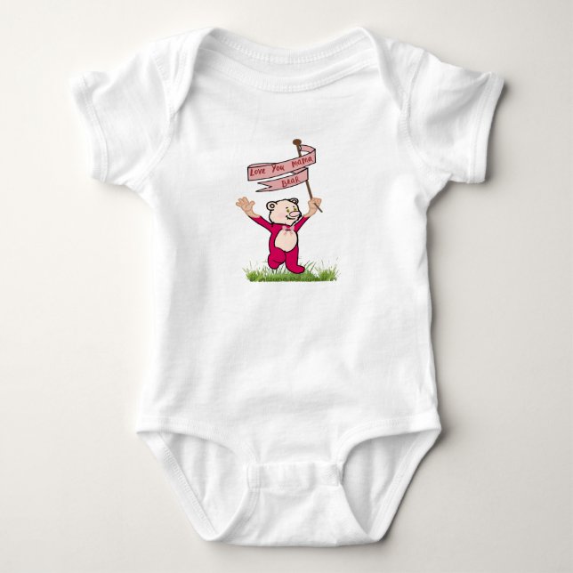 Love you Mama Bear Baby Bodysuit (Front)
