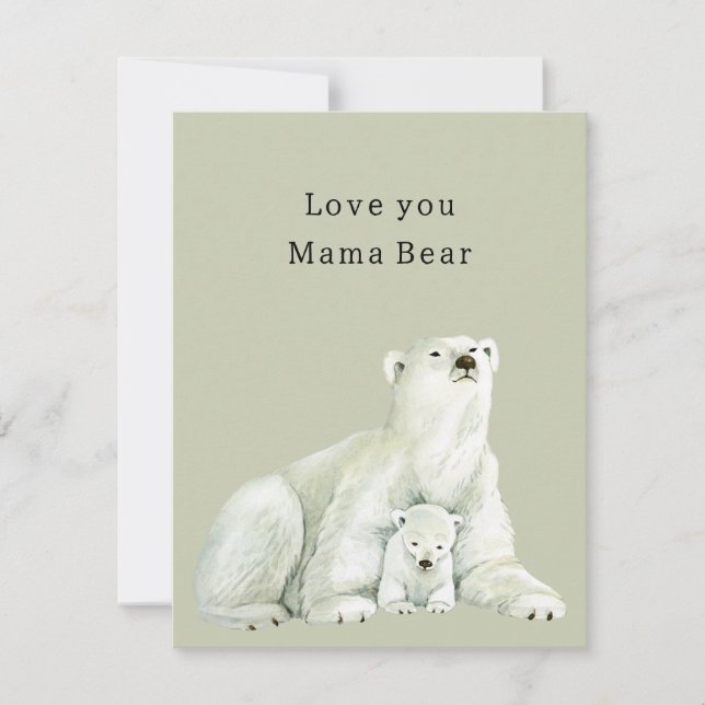 Love you mama bear  note card (Front)