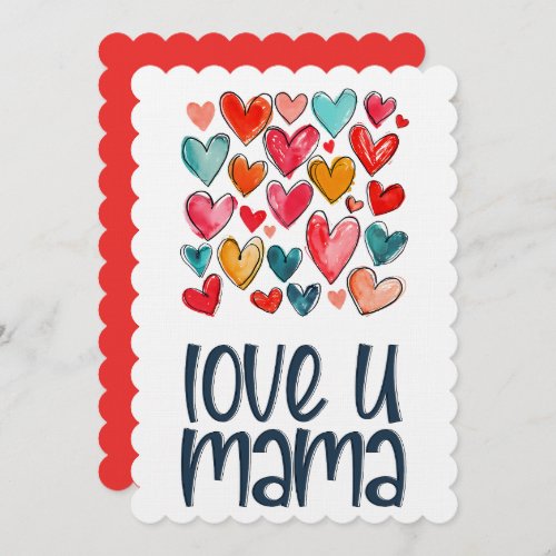 Love You Mama Mothers Day Ballad of Love Invitation