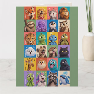 Love You Many Faces – Just for You Greeting Card