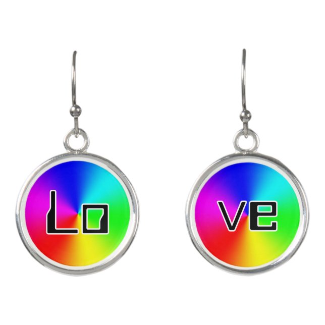 Love ( you may change the word ) earrings (Front)