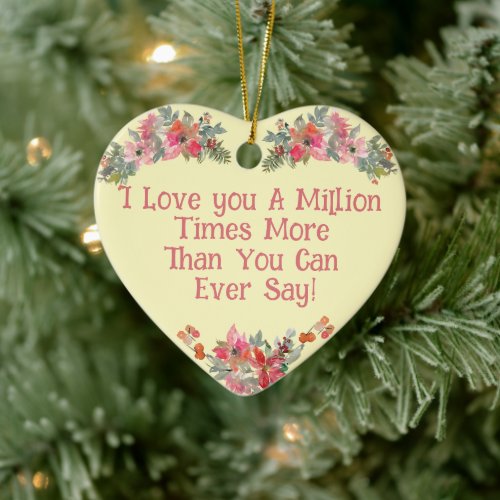 Love You Million Times More Than You Can Say_Photo Ceramic Ornament