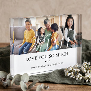 Love You Mimi Grandkids Collage Personalized Gift Photo Block