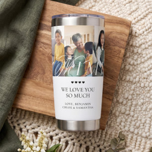 Love You Mimi Personalized 6 Photo Collage Gift Insulated Tumbler