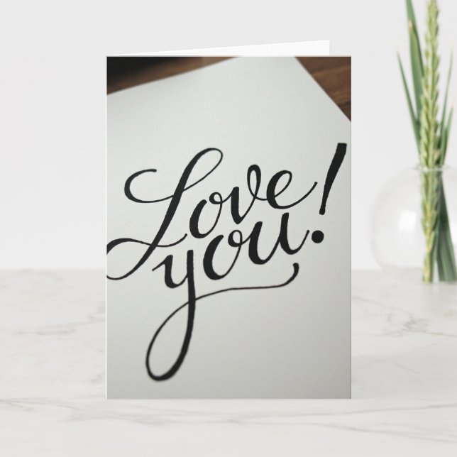 Love You Modern Art Card (Front)