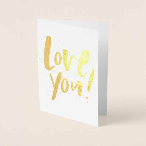 Love you modern Valentines Day Foil Card