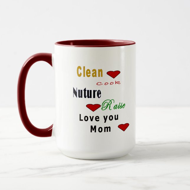 Love You Mom  2 tone Mug (Left)