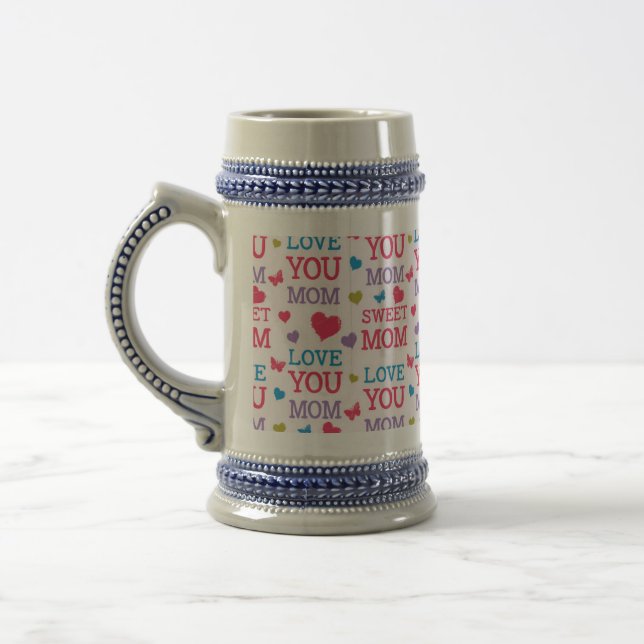 Love you Mom Beer Stein (Left)