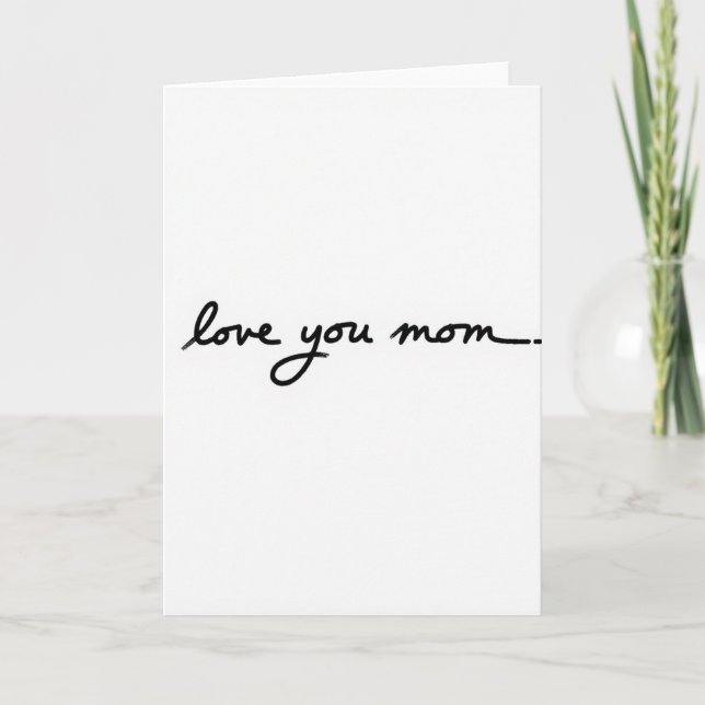 Love You Mom Brushstroke Art Card (Front)