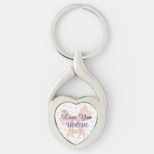 Love You Mom Chic Cute Keepsake Mothers Day Keychain