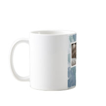 Love You Mom Custom Blue-Green Cat Photo Mug