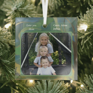 Love You Mom Custom Children Photo Ornament