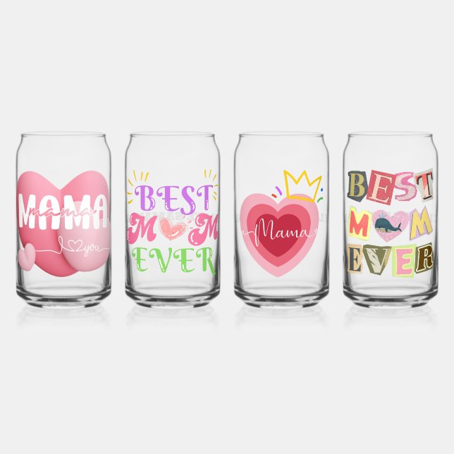 Love You Mom - Custom Glasses Set for Thankful Mom (Front)